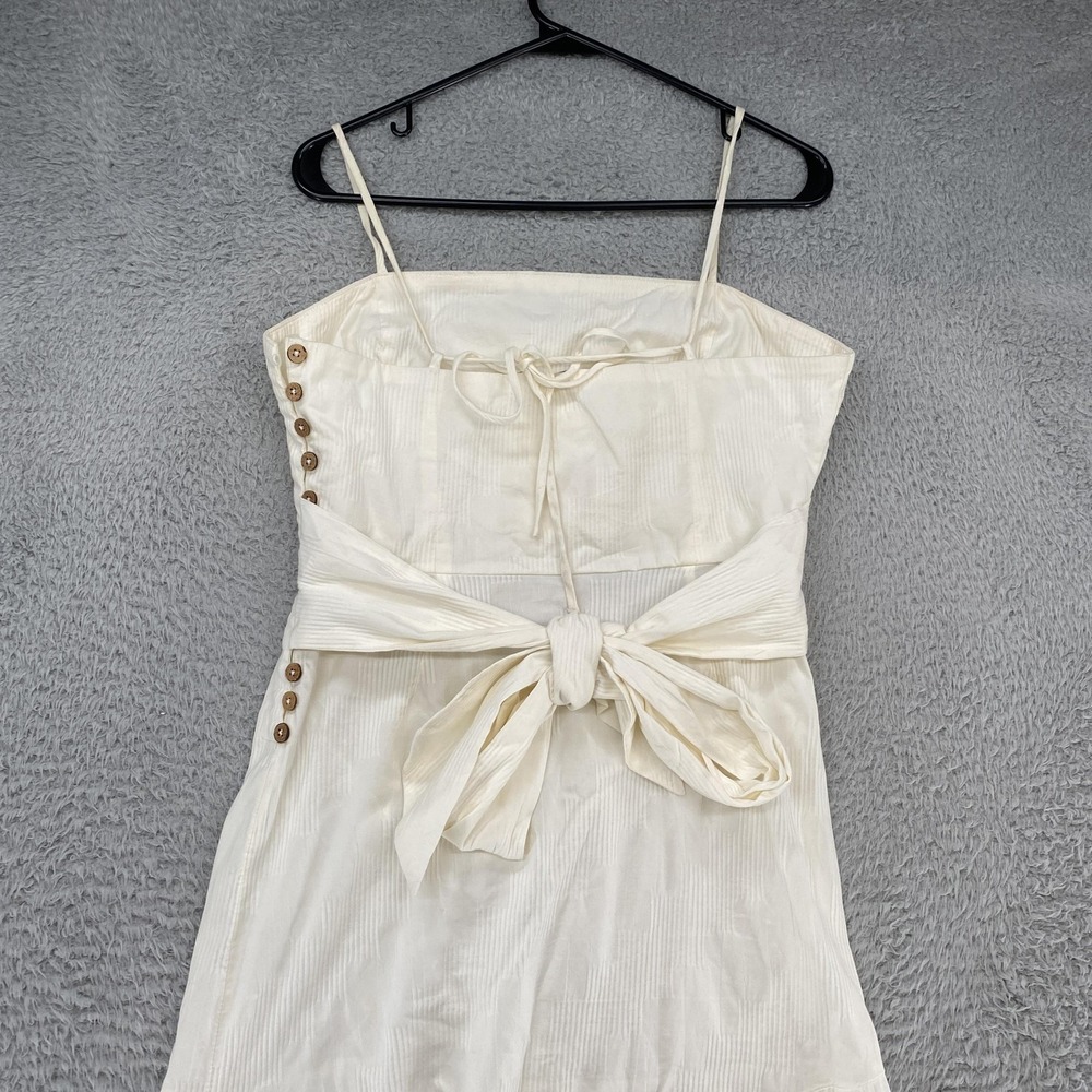 Free People Summer Ready Dress Womens Large Ivory Cutout‎ Buttons Beachy Boho - Picture 11 of 14